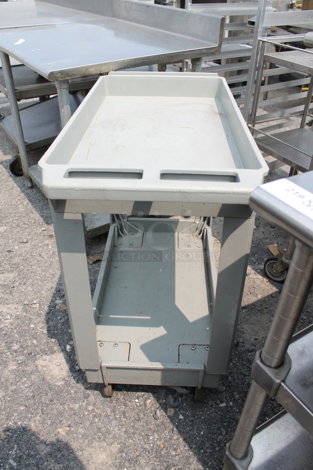 Gray Poly 2 Tier Cart on Commercial Casters. - Image 4 of 4