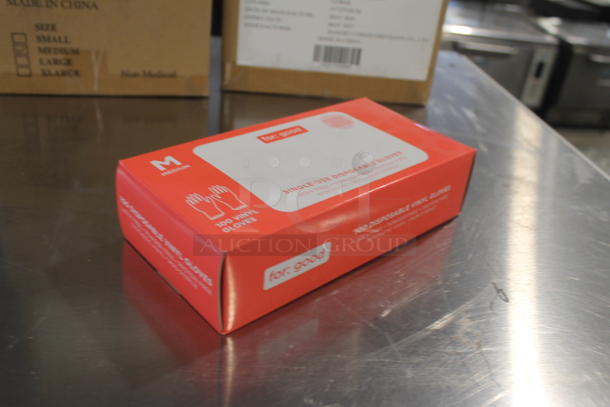 4 BRAND NEW! Cases of 10 Boxes of Medium Single Use Disposable Gloves. 4 Times Your Bid! - Image 3 of 4