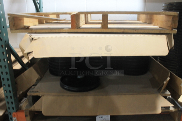 ALL ONE MONEY! TWO PALLET LOT of Various Items Including Black Poly Round Lids. BUYER MUST REMOVE. - Image 1 of 3