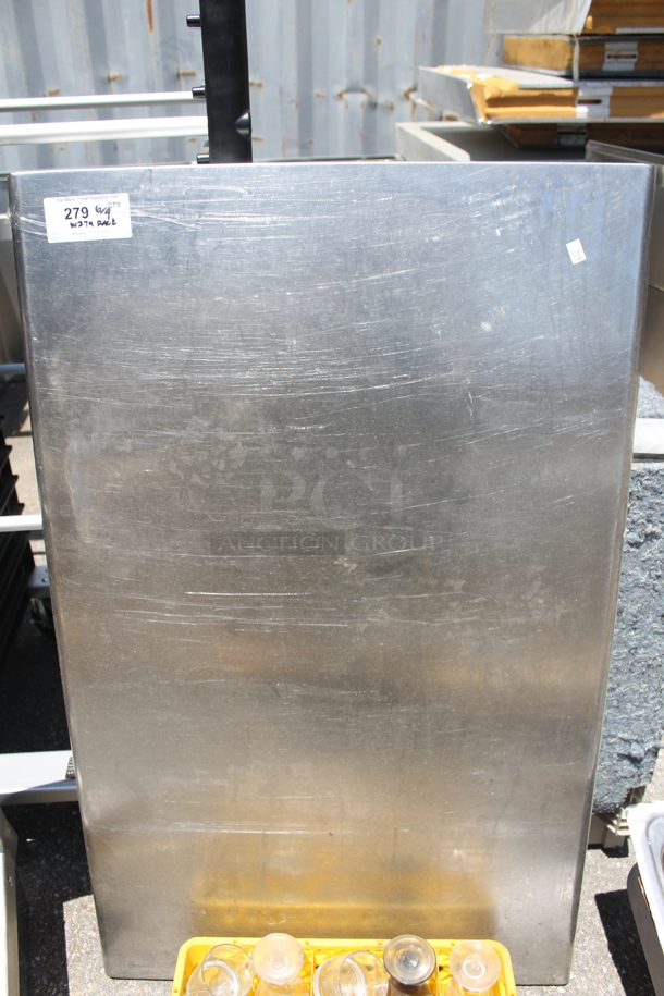 ALL ONE MONEY! Lot of Metal Panel and Dish Caddy of Various Glasses - Image 2 of 5