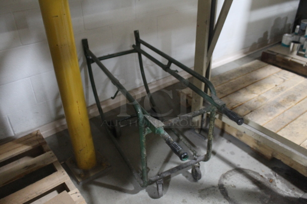 ALL ONE MONEY! Lot of Various Items Including Black Metal Barrel, Gray Poly Buckets of Moisture Cure Dark Gray Liquid Rubber and Metal Frame. BUYER MUST REMOVE. - Image 6 of 6