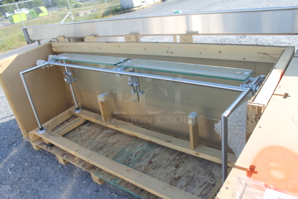 BRAND NEW! Glass and Metal Sneeze Guard - Image 3 of 5