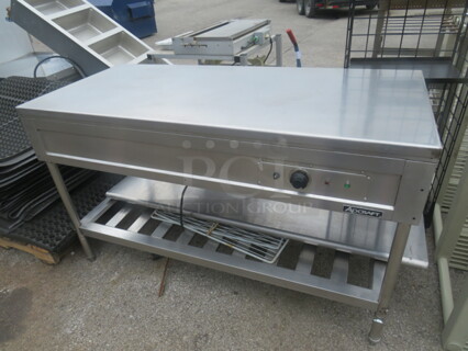 One Adcraft Water Bath Steam Table With Under Shelf. 208 Volt. Model# EST-240. 47.5X26X34. 