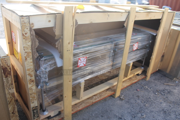 BRAND NEW! Metal and Glass Sneeze Guard. - Image 1 of 5