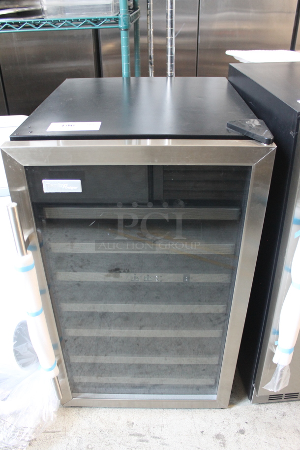 BRAND NEW SCRATCH AND DENT! Danby DWC114BLSDD Stainless Steel Commercial 38 Bottle Capacity Wine Chiller Cooler Merchandiser. 115 Volts, 1 Phase. Tested and Working! - Image 1 of 9