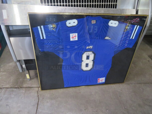 One Framed Nashville Kats Jersey. 40X32.