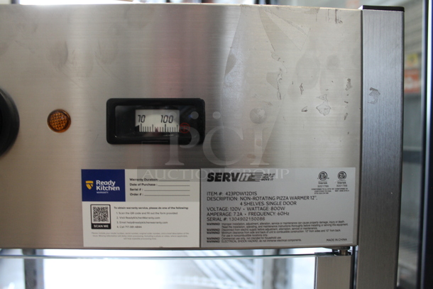 BRAND NEW SCRATCH AND DENT! ServIt 423PDW12D1S Stainless Steel Commercial Countertop Full-Service Countertop Display Warmer with 4 Shelves. Tested and Working! - Image 6 of 8