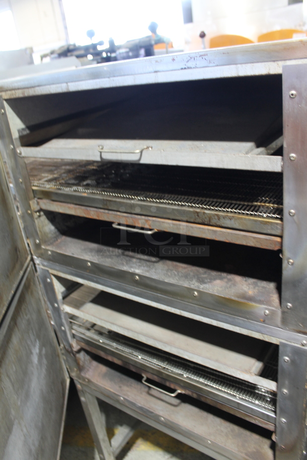 2 Lincoln Impinger 1116-000-A Stainless Steel Commercial Natural Gas Powered Conveyor Pizza Oven on Commercial Casters. 2 Times Your Bid! - Image 6 of 7
