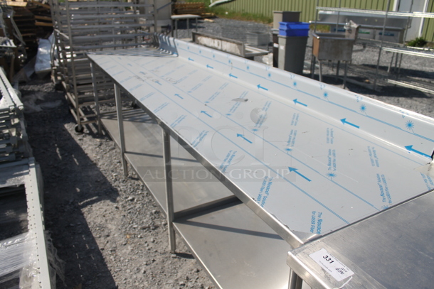 BRAND NEW! ACS FAB LLC Stainless Steel Commercial Table w/ Back Splash and Under Shelf. - Image 3 of 5