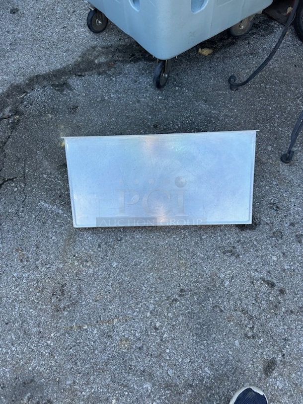 One Aluminum Wall Mount Shelf With Brackets. 24X12X12 - Image 1 of 1