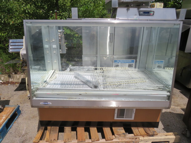 One Federal Display Case With 6 Racks. #VH-59. 120 Volt. 59X30X50