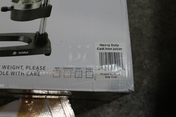 2 BRAND NEW IN BOX! Eurolux ELJ5002G Heavy Duty Cast Iron Juicer. 2 Times Your Bid! - Image 7 of 7
