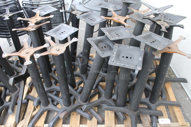 ALL ONE MONEY! TWO PALLET LOT of Various Black Metal Table Bases. - Image 4 of 4