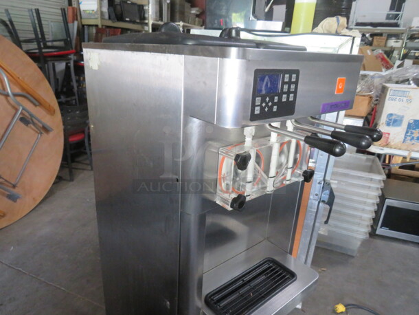 One Stoelting 2 Flavor Twist Soft Serve Machine On Casters. Unable To Test. 208-240 Volt. 1 Phase. Model# F231-1812-OL2. - Image 4 of 5