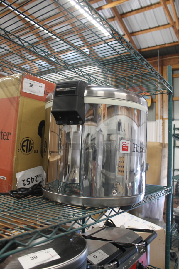 BRAND NEW SCRATCH AND DENT! 2022 RiceMaster 56919 Commercial Stainless Steel Electric Countertop Rice Warmer. 120V. Tested And Working!  - Image 2 of 5