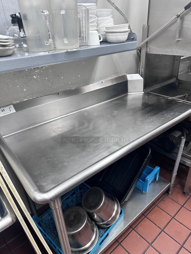 Clean! Advance Tabco Clean Straight Design Dishtable - R-L  Operation, Stainless Legs,  - Image 5 of 6