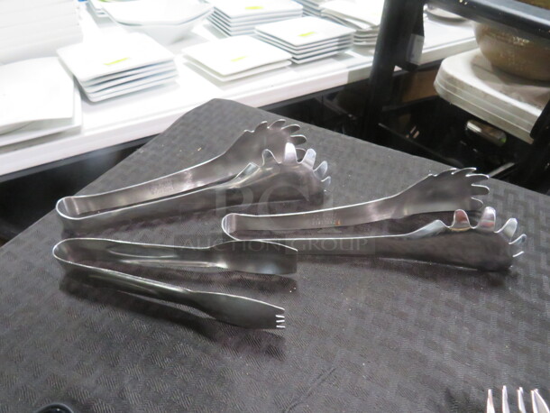 Assorted Stainless Steel Tongs. 3XBID - Image 1 of 1
