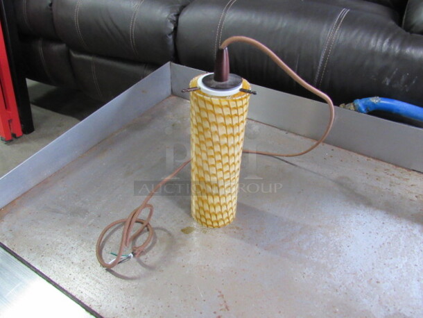 Pendant Light Fixture With A Brown Glass Globe. 2XBID. - Image 1 of 1