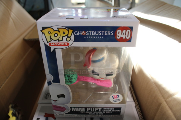 30 BRAND NEW IN BOX! Pop! Movies Ghostbusters Afterlife Mini Puft (with ice cream scoop) Figurines. 30 Times Your Bid!