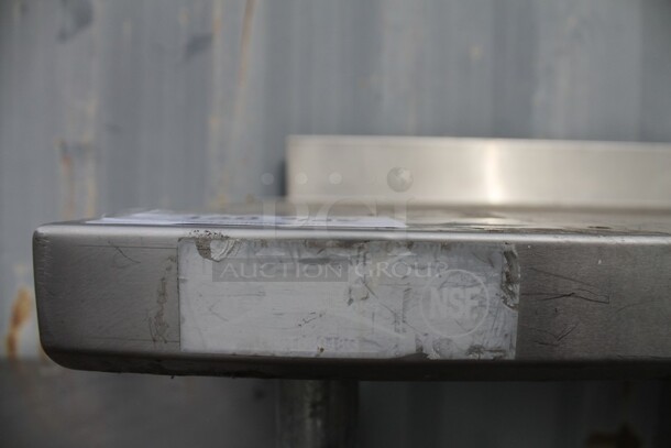 Stainless Steel Table w/ Metal Under Shelf and Back Splash. - Image 4 of 4