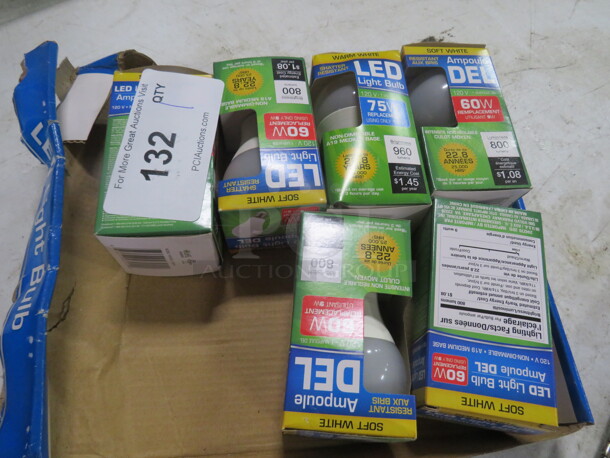 One Lot Of 6 NEW LED Bulbs. - Image 1 of 1