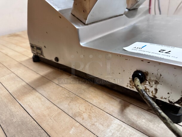 Working! Univex RYKOFF_SEXTON Premium Series 13in 1/2 HP Manual Feed Gear Driven Commercial Slicer w/Blade Sharpener  115 Volt NSF Tested and Working! - Image 7 of 8