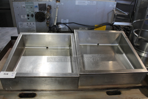 2 Stainless Steel Ice Bins. 2 Times Your Bid!