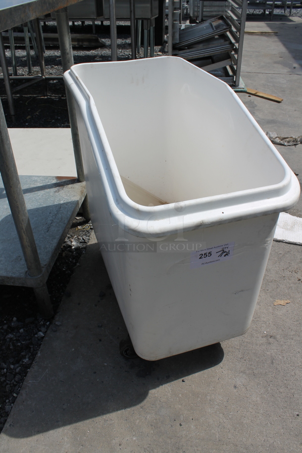 White Poly Ingredient Bin on Commercial Casters. - Image 3 of 5