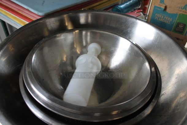 ALL ONE MONEY! Lot of 3 Tiers of Various Items Including Taylor Scales, Metal Sauce Pans and Bowl. - Image 3 of 7