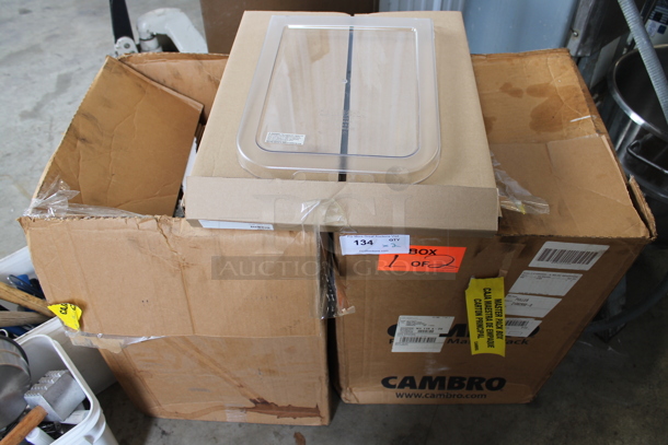 ALL ONE MONEY! 2 Boxes of BRAND NEW Cambro Clear Poly Lids - Image 5 of 7