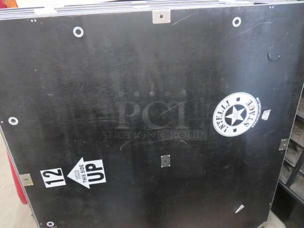 One Portable Road Ready  Intella Stage WIth Hex Lock. 9 Stage Pieces Each Piece Is 48X48.  - Image 2 of 4