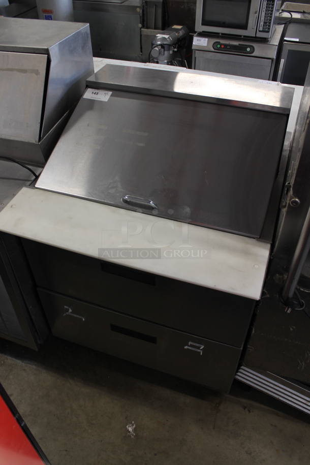 2015 Delfield D4432N-12M Stainless Steel Commercial Sandwich Salad Prep Table Bain Marie Mega Top w/ 2 Drawers. 115 Volts, 1 Phase. Tested and Working! - Image 1 of 5