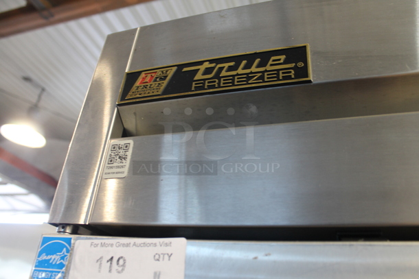 2013 True T-49F ENERGY STAR Stainless Steel Commercial 2 Door Reach In Freezer w/ Poly Coated Racks on Commercial Casters. 115 Volts, 1 Phase. Tested and Working! - Image 3 of 6