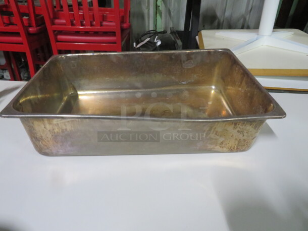 One Full Size 6 Inch Deep Chafer Base Pan. 