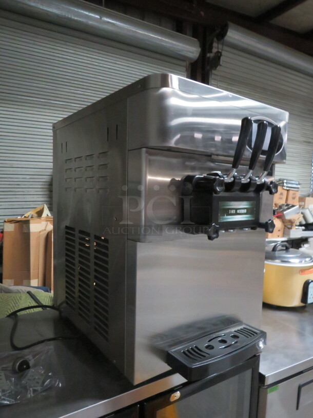 One WORKING Vevor Countertop Ice Cream Machine. Model# YKF-826T. 110 Volt. 21X28X30 - Image 2 of 3