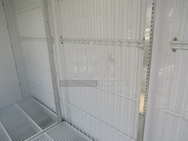 One WORKING TRUE 3 Door Glass Display Freezer With 15 Racks. 115/208-230 Volt. 1 Phase. Model# GDM-72F-LD. 72X32X79.5 - Image 3 of 3