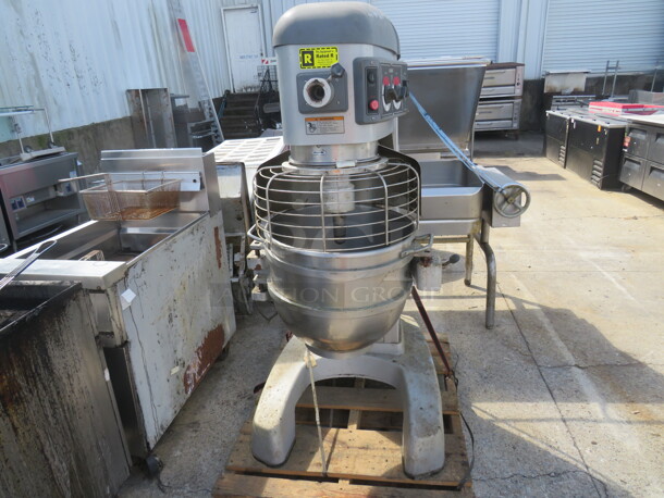 One Hobart Legacy 60 Quart Mixer With Guard And Bowl. Model# HL662. 200-240Volt. 1/3 Phase. Working When Removed.