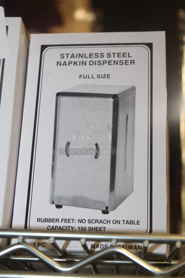 NEW IN BOX! 13 Stainless Steel Full Size Napkin Dispensers. 4x4.5x7.5. 13X Your Bid! - Image 3 of 3