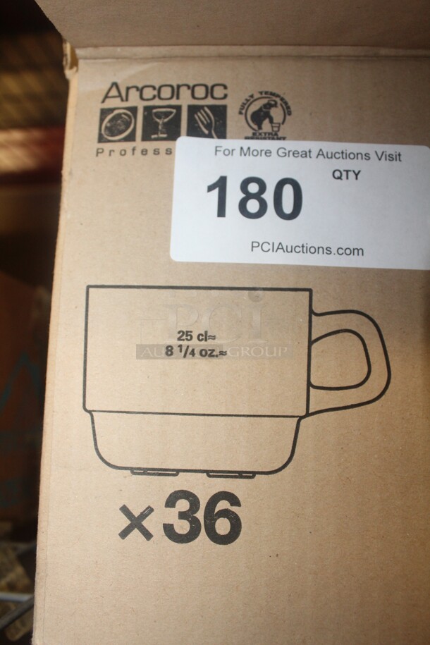 NEW IN BOX! 36 Arcoroc 8.25oz Cups. 36X Your Bid!  - Image 2 of 3