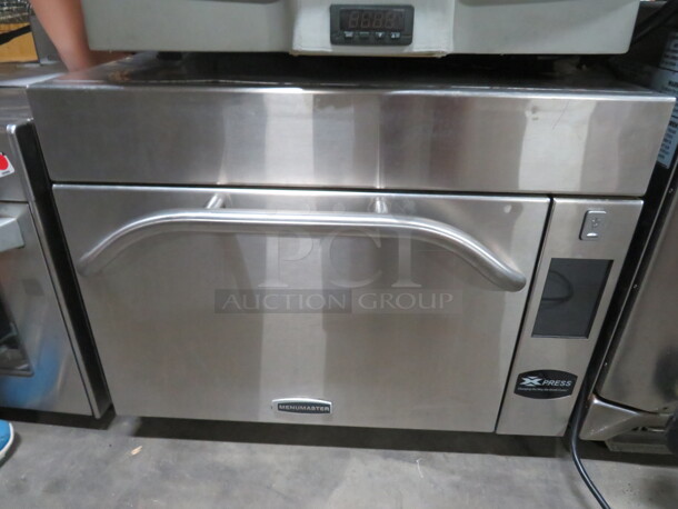 One Menumaster Xpress High Speed Commercial Oven. Model# MXP220. 208/230 Volt. 25X27X20 - Image 1 of 2