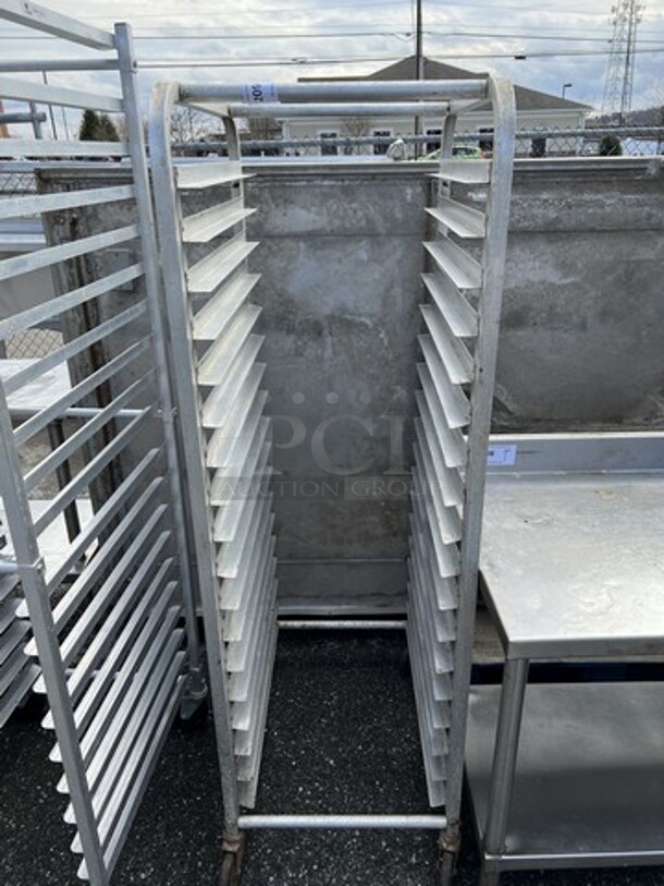 Metal Commercial Transport Pan Rack on Commercial Casters. 20.5x28x64 - Image 1 of 4