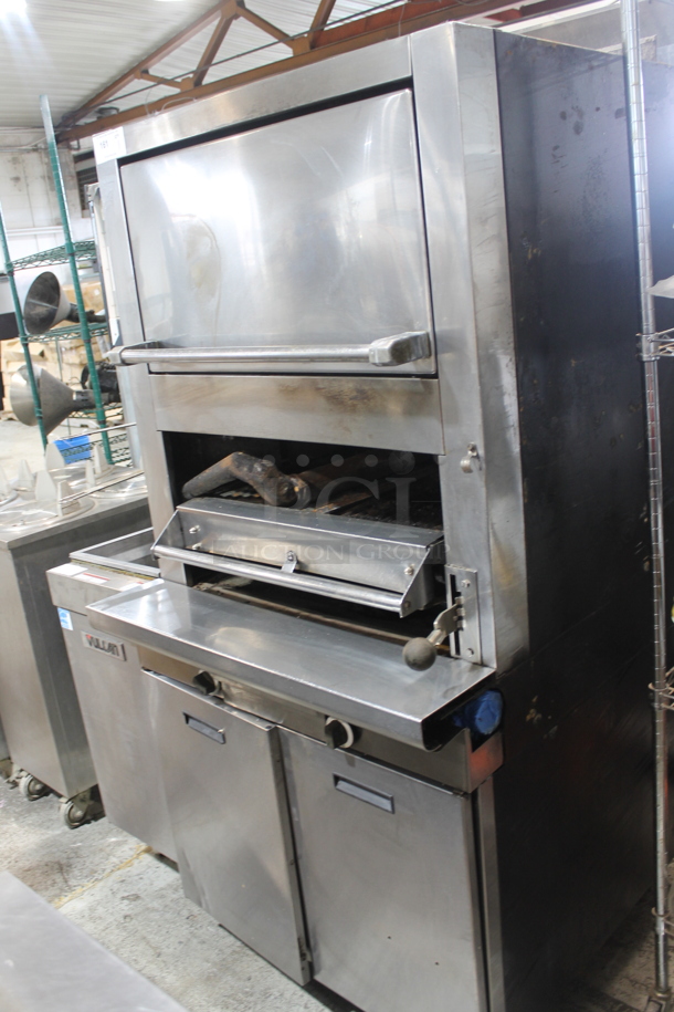 Garland M60XS Stainless Steel Commercial Floor Style Natural Gas Powered Vertical Upright Broiler. 