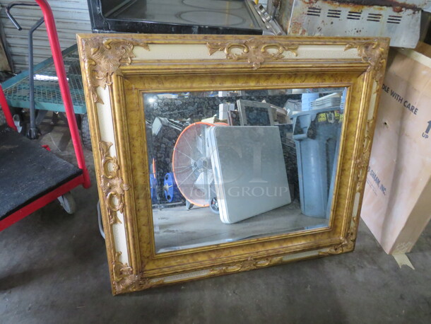 One Framed Mirror. 43X37