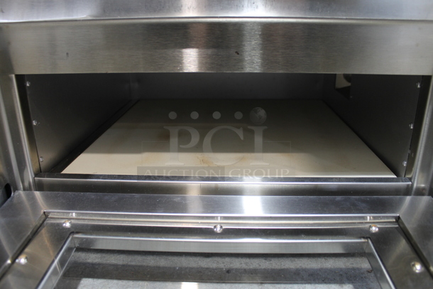 BRAND NEW SCRATCH AND DENT! 2023 Hoocoo CMO-1 Stainless Steel Commercial Countertop Electric Powered Pizza Oven w/ Cooking Stone. 120 Volts, 1 Phase. Tested and Working! - Image 3 of 4