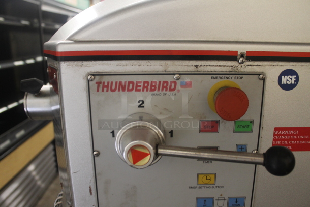 Thunderbird ARM-60PBL Metal Commercial Floor Style 60 Quart Planetary Dough Mixer w/ Stainless Steel Mixing Bowl, Bowl Guard, Dolly, Dough Hook, Whisk and Paddle Attachments. 220 Volts, 1 Phase. - Image 6 of 7