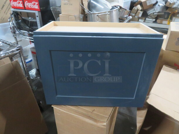 One NEW Echelon 1 Door, Maple Cabinet With 1 Shelf, In A Baltic Finish. 24X13X18 - Image 1 of 2