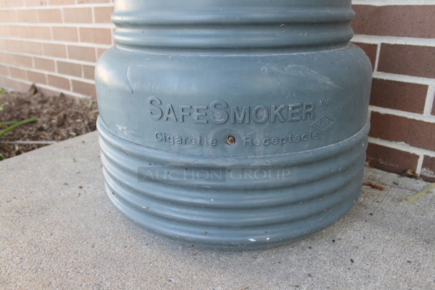 Safe Smoker Gray Floor Style Cigarette Butt Disposal Receptacle. (outside) - Image 4 of 5