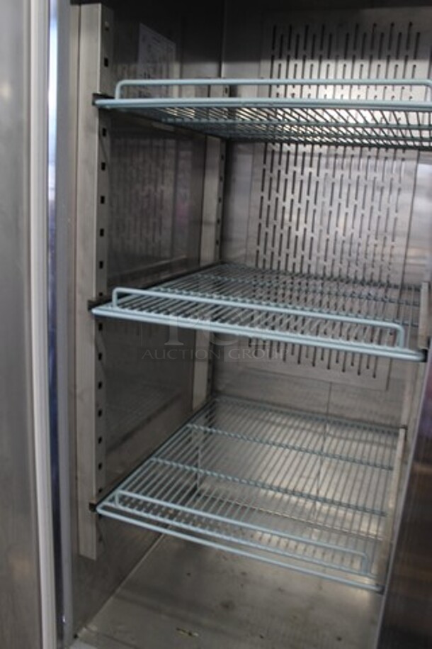Avantco 178SS3FHC Stainless Steel Commercial 3 Door Reach In Freezer w/ Poly Coated Racks on Commercial Casters. 115 Volts, 1 Phase. Tested and Working! - Image 4 of 6