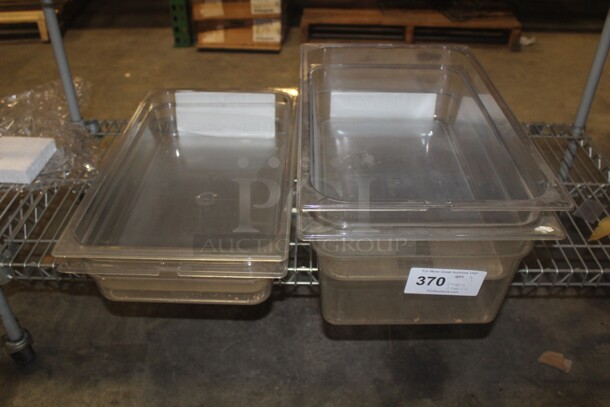 NEW! 4 Carlisle Plastic Inserts. (2) are 4" Deep And (2) are 6" Deep. 4X Your Bid!  - Image 1 of 1