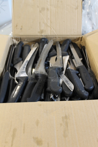 70 SHARPENED Stainless Steel Knives Including Serrated. 70 Times Your Bid!